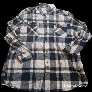 FIELD & Stream Mens Flannel Plaid Button Up Long Sleeve Shirt Size 2XLT